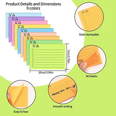 Sticky Notes 3x3 Self-stick Notes 6 Bright Multi Colors Sticky Notes 6 Pads  100 Sheet/pad,random Colors