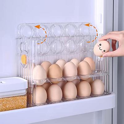 Egg Holder for Refrigerator, Fridge Egg Storage Tray, Clear Plastic Egg  Drawer for Refrigerator, Space Saver Egg Storage Container & Organizer -  Yahoo Shopping