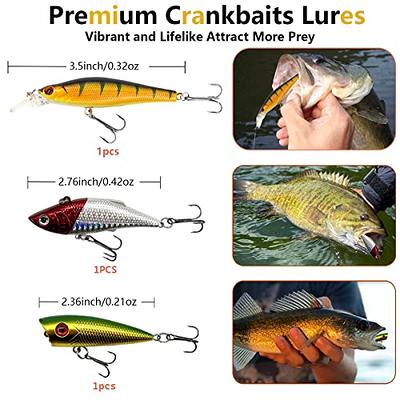 UperUper Fishing Lures Kit Set, Baits Tackle Including Crankbaits, Topwater  Lures, Spinnerbaits, Worms, Jigs, Hooks, Tackle Box and More Fishing Gear  Lures for Bass Trout - Yahoo Shopping