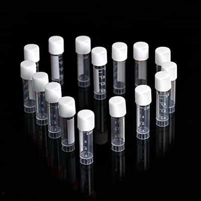 ULTECHNOVO 60 pcs Candy Tube Bottle Storage Tubes with caps Science Party  Test Tubes with Cork stoppers Small Test Tubes with lids Transparent  Storage