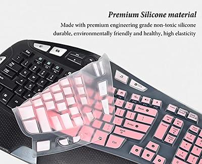 Keyboard Cover for Logitech MK570 K350 MK550 Wireless Wave Keyboard,  Logitech K350 Keyboard Protector Skin, Logitech MK550 MK570 Accessories-Gradual  Pink - Yahoo Shopping