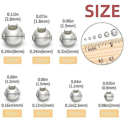 925 Sterling Smooth Round Bead Seamless Spacer Loose Bead DIY