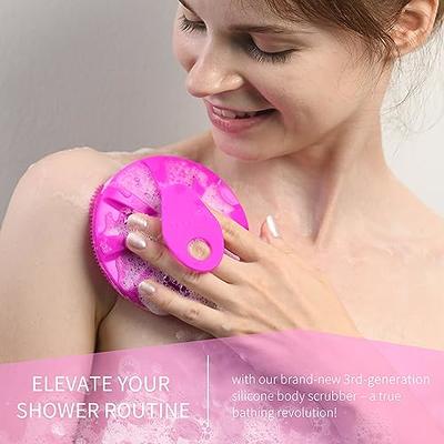 Soft Silicone Body Cleansing Brush Shower Scrubber, Gentle