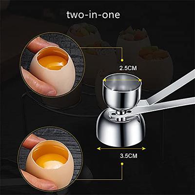 Egg Cracker, 304 Stainless-Steel Raw Egg Opener and Separator