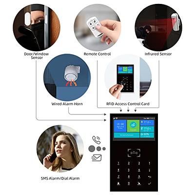 Alarm System Kit Auto Dial GSM+WiFi Home Wireless Alarm System GSM Home  Alarm System Motion Sensor Door/Window Sensor Remote Control 