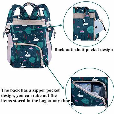 Large Capacity Diaper Bag Backpack, Anti-Water Mummy Maternity Nappy Bags  Changing Bags with Insulated Pockets,Waterproof and Stylish ,  Multi-functional Travel Backpack for Baby Care 