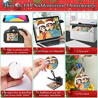 25 Pieces Sublimation Ornament Blanks, 3.15 Round Blank