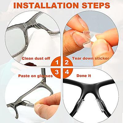 Silicone Adhesive Eyeglass Nose Pads for Eyeglasses-CLEAR