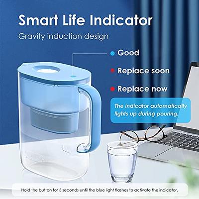 Waterdrop 200-Gallon Long-Life Lucid 10-Cup Water Filter Pitcher, NSF  Certified, 5X Times Lifetime, Reduces PFAS, PFOA/PFOS, Chlorine, BPA Free,  Blue - Yahoo Shopping