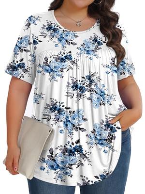 Anyally Womens Summer Dressy Chiffon Blouses V Neck Petal Short