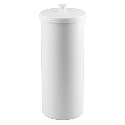 iDesign Kent Plastic Toilet Paper Tissue Roll Reserve Canister, Free-Standing