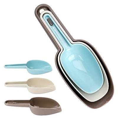 2Pcs Cake Batter Dispensing Spoon Cupcake Batter Scoop One Touch Slide  Button Cake Pastry Spatula Spoon Flour Dispenser Spoon DIY Cupcake Batter  Spoon