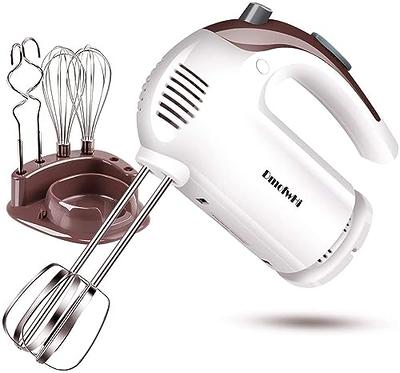 Mueller Electric Hand Mixer, 5 Speed with Snap-On Case, 250 W, Turbo Speed,  4 Stainless Steel Accessories, Beaters, Dough Hooks, Baking Supplies for  Whipping, Mixing, Cookies, Bread, Cakes, White - Yahoo Shopping