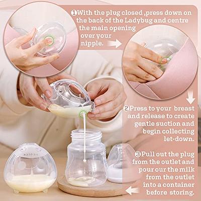 haakaa Ladybug Milk Collector 1.4oz/40ml - Wearable Nursing Cups | Soft  Breast Shells | Breastmilk Saver |Portable Letdown Catcher for Pumping On  The