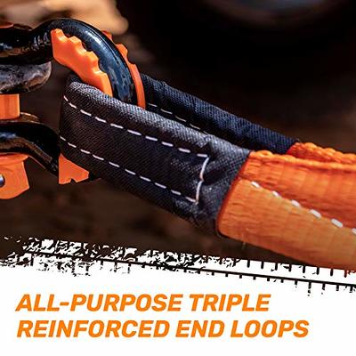  RHINO USA Recovery Tow Strap 3 x 20ft - Lab Tested 31,518lb  Break Strength - Heavy Duty Draw String Bag Included - Triple Reinforced  Loop End to Ensure Peace of Mind 