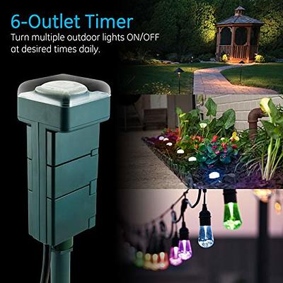 HBN 6 Outlet Smart Outdoor Yard Stake 