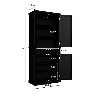 HLR 72 inches Kitchen Pantry Storage Cabinet, Pantry Cabinets with Drawer  and Adjustable Shelves, Kitchen Pantry for Bathroom, Livingroom, Dining