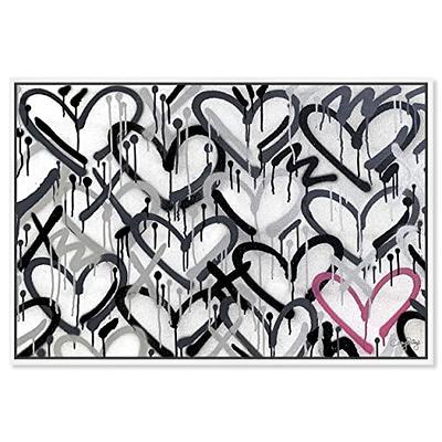 Oliver Gal 'L Rose Black' Fashion and Glam Wall Art Framed Print