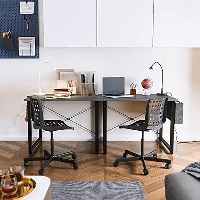 Small Computer Desk Study Table for Small Spaces Home Office Student Laptop PC Writing Desks Office Desk with Keyboard Tray - Black