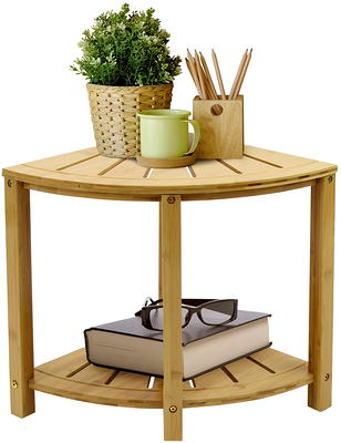 DWVO 3 Tiers Corner Shelf Corner Stool, Poly Lumber Corner Shower