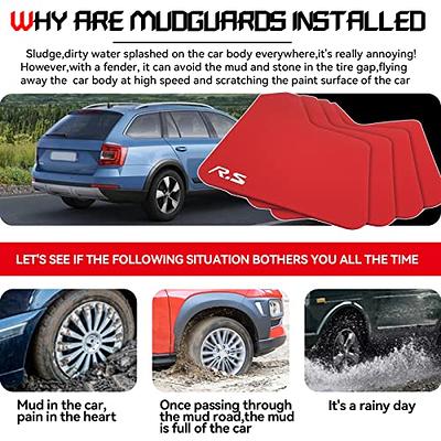 Buy 2pcs Universal 3D Carbon Fiber Car Mudflap Mud Guard Mudguards