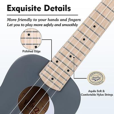 Soprano Ukulele for Beginners 21 Inch Hawaiian Wood Ukelele Kit for Kids  Adult