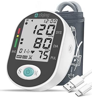 Blood Pressure Machine Upper Arm Large Cuff, Automatic Blood Pressure  Monitors & Pulse Rate Monitor Meter with LCD Display 198 Sets Memory  Adjustable