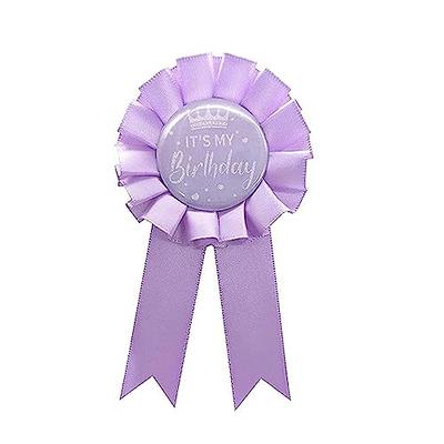 It's My Birthday Ribbon Satin Fabric Happy Birthday Tinplate Badge