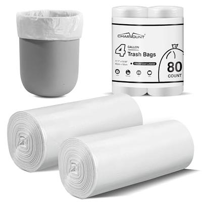 2-4 Gallon Small Black Trash Bags (440 Bags) Bathroom Garbage Bags Plastic Wastebasket Can Liners 2 Gallon 3 Gallon 4 Gallon Trash Bag for Home and