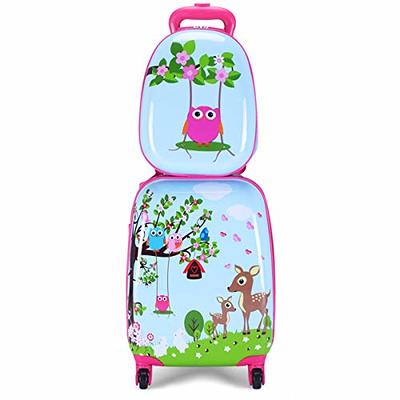 INFANS Kid Luggage Set, 12'' Travel Backpack and 16'' Carry on Suitcas
