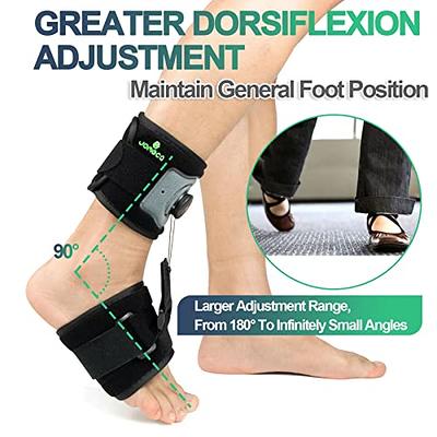  JOMECA Upgraded Drop Foot Brace for Walking with Shoes - Dual  Forefoot Support Plates Adjustable Soft AFO, Foot Drop, TBI, ALS, MS, Bone  Fracture, Fits Women & Men (Left, S/M) 