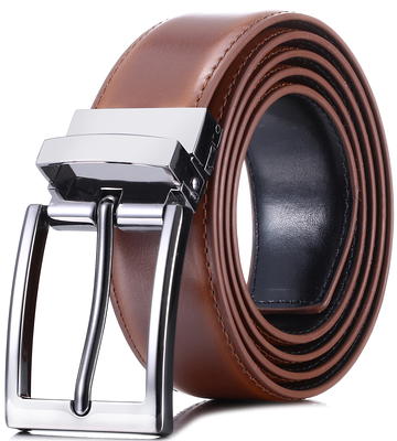 Wide Ring-Buckle Faux-Leather Belt For Women (1 1/2)