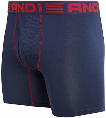 AND1 Men's Underwear - 6 Pack Performance Compression Boxer Briefs