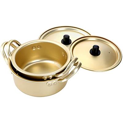 Lyellfe 2 Pack Korea Ramen Pot with Lid, Fast Noodles Cooking Pots,  Alluminum Shin Ramyun Pot with Handles, Great for Soup, Curry, Pasta and  Stew, 2