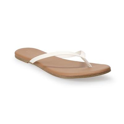 LC Lauren Conrad Honey 2 Women's Flip Flop Sandals, Size: 5, White