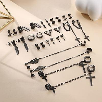 Punk Rock Emo Goth Razor Blade Earrings - 2 3/4 Drop