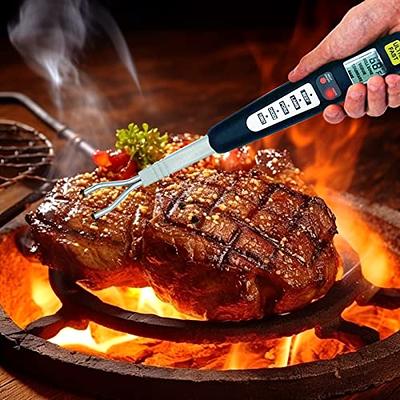 Digital Meat Thermometer for Grilling and Barbecue Turner Fork