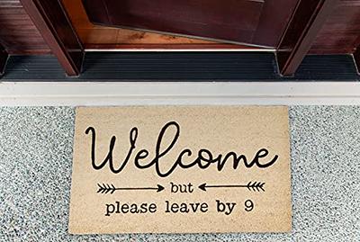 A1 Home Collections A1HC Welcome Flocked Entrance Door Mats Black