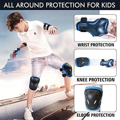 Kids Knee Pads Set,6 In 1 Kit Protective Gear Knee Elbow Pads With  Adjustable Wrist Guards Toddler Children Protection Safety For  Rollerblading Bmx Bi