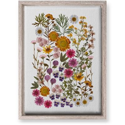 Wall Art: Pressed Flowers On White Wall Art, Rustic, Single Piece, Canvas,  10X14, Multicolor - Yahoo Shopping