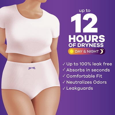 20 CT Assurance Women's Maximum Absorbency Underwear EQUATE S/M