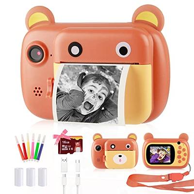 Instant Print Camera for Kids - Updgrade Selfie Kids Camera with