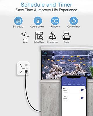 Generic Outdoor Smart Plug, TESSAN WiFi Smart Outlet Switch with 3  Individual Sockets Work with Alexa Echo Google Home, Wireless Remote