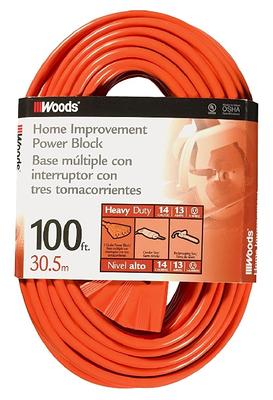 Utilitech Medium duty 100-ft 12 / 3-Prong Indoor/Outdoor Sjtw Medium Duty  General Extension Cord in Red