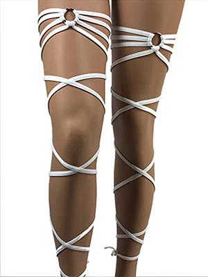Leg Wraps for Raves Dancing Music Festival Black Leg Wrap with O-ring  Clubwear Exotic Dancewear