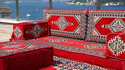 Arabic Floor Seating Sofa Set, Meditation Yoga Sofa, Bohemian