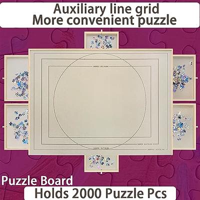 Puzzle Board, 1500-2000 Pieces Jigsaw Puzzle Table With Drawers