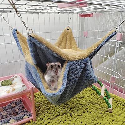 Sadnyy 6 Pieces Guinea Pig Rat Hammock Double Layer Ferret Bed Small Animal  Hanging Hammock Pet Cage Hammock for Chinchilla Rat Sugar Glider Squirrel