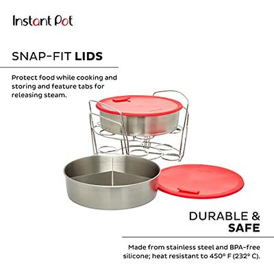 Instant Pot Official Round Cake Pan with Lid, Removable Base and Removable  Divider