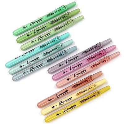WRITECH RNAB08LK7WHJB writech retractable highlighters assorted colors:  chisel tip click aesthetic highlighter marker pens pack multi colored ink n